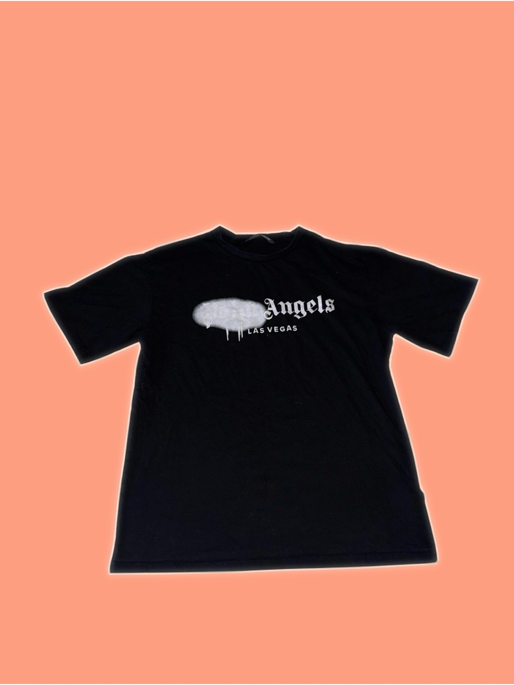 Palm Angels Black Short-Sleeve 'Angels Las Vegas' Graphic Tee Authentic